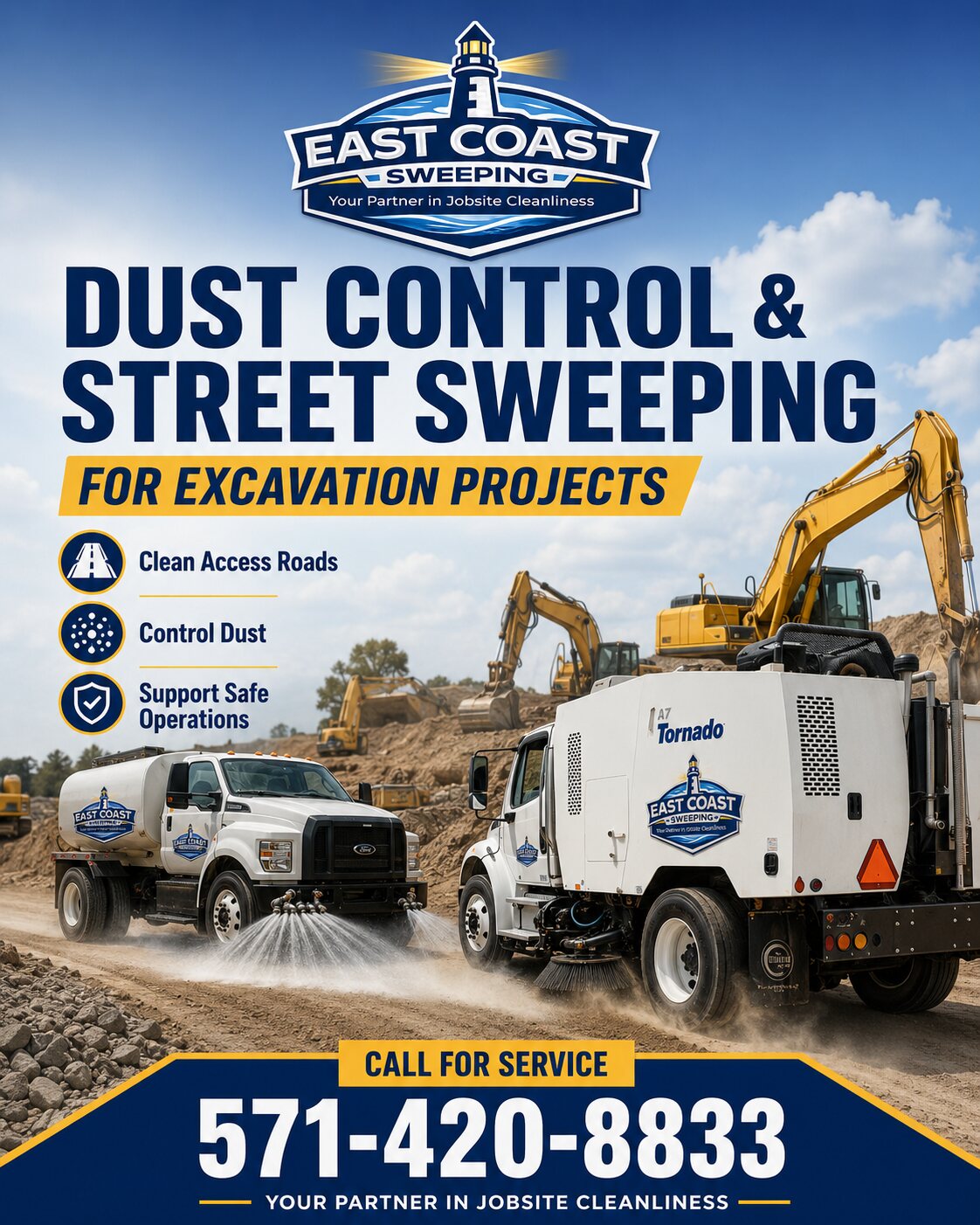 Dust Control by East Coast Sweeping