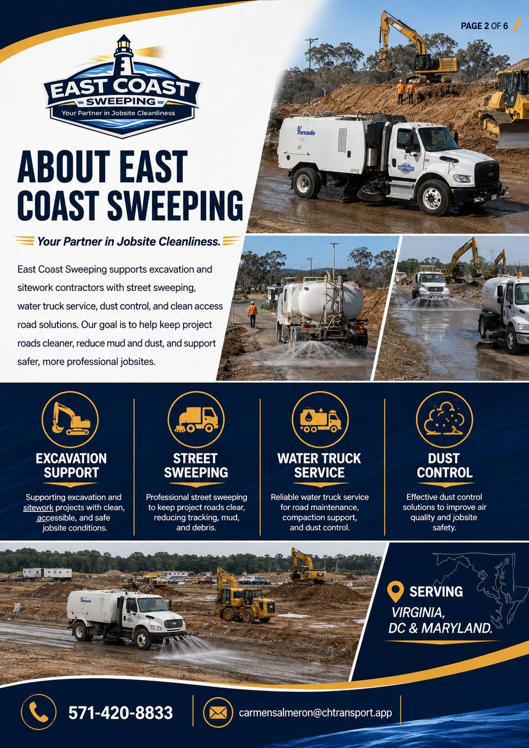 Ongoing Jobsite Support by East Coast Sweeping